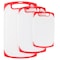 Hastings Home 3-piece Plastic Kitchen Cutting Board Set for Cooking Food Prep, Juice Groove, Dishwasher Safe (Red) 422792EHQ - alternate 1
